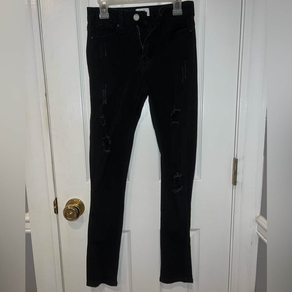 Black denim jeans